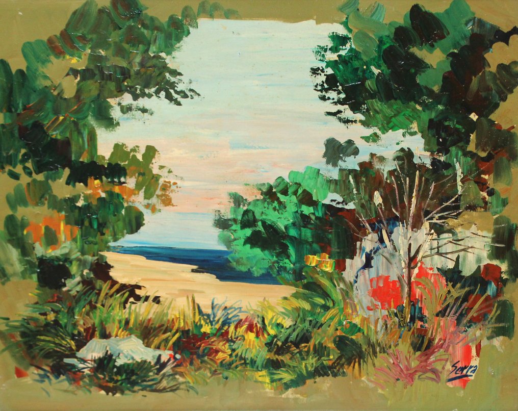 Joan Serra Melgosa (1899-1970) - Paisaje de costa #1.0