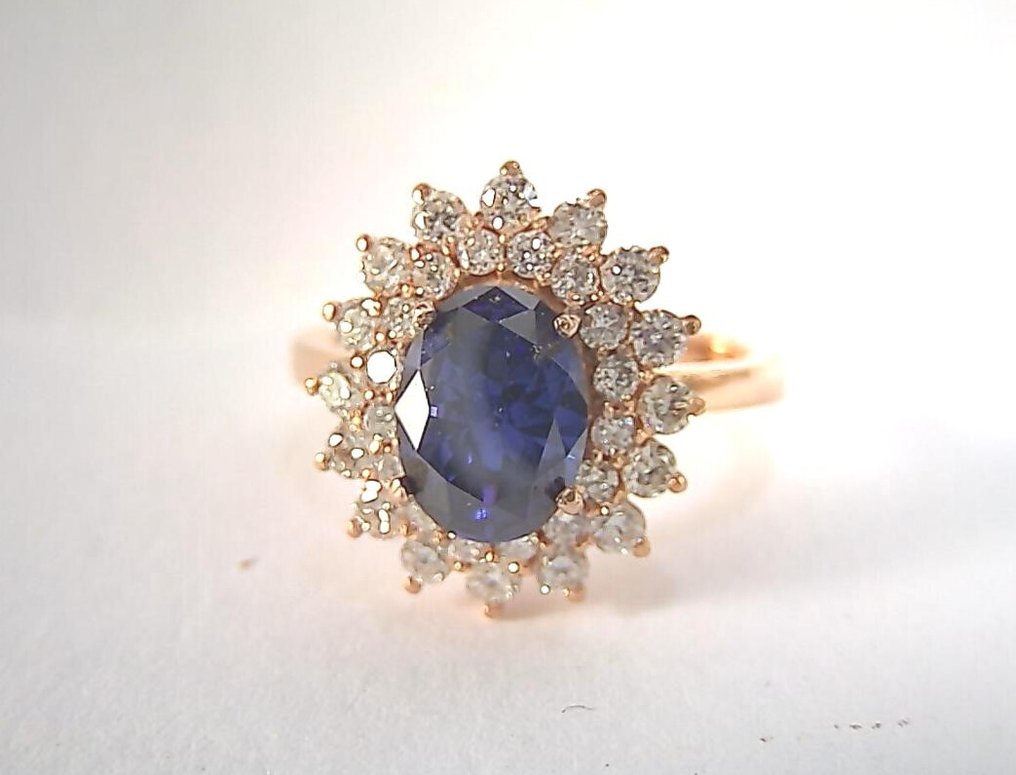 Gyűrű - 18 kt. Rózsa arany -  2.57ct. tw. Tanzanit - Gyémánt #4.3