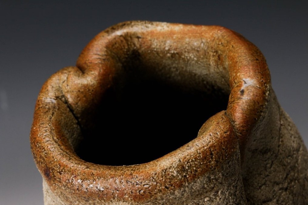 Βάζο λουλουδιών με γυαλισμένο με στάχτη φινίρισμα. - Κεραμικό - 河本五郎 Kawamoto Goro (1919-1986) - Ιαπωνία - 1900-2000 #2.1