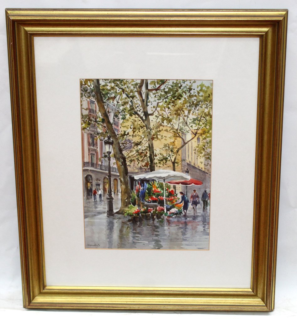 Jaume Casacuberta i Roma (1932 - 2020) - NO RESERVE - Rambla de las flores (Barcelona) #1.0