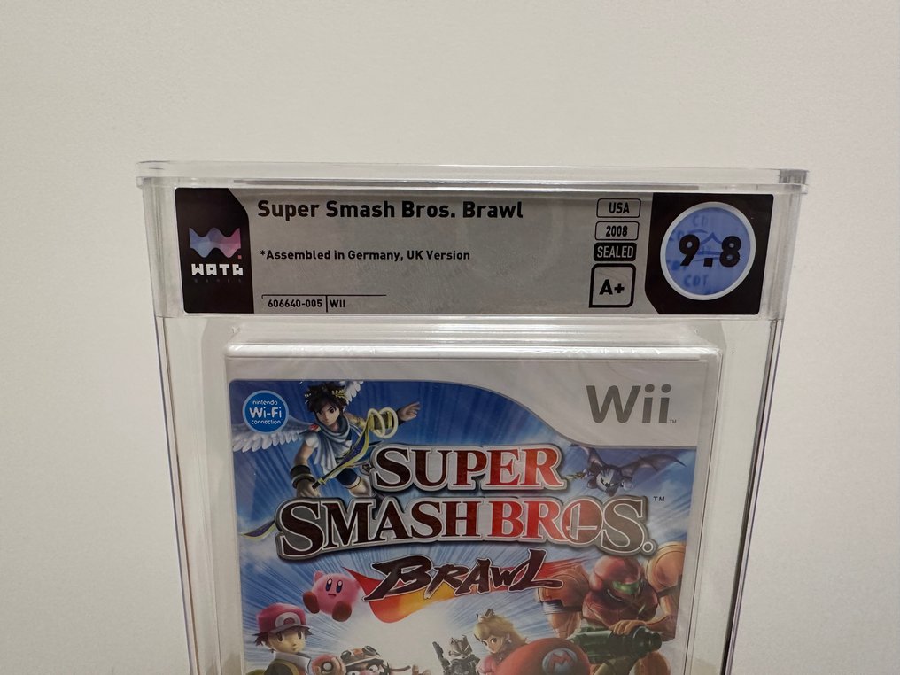 Nintendo - Wii - Super Smash Bros. Brawl (Wii, 2008) – WATA 9.8 A+ – Fully Sealed – UK Version (Assembled in Germany) - Videospill - I originalt forseglet eske (rød stripe) #2.1