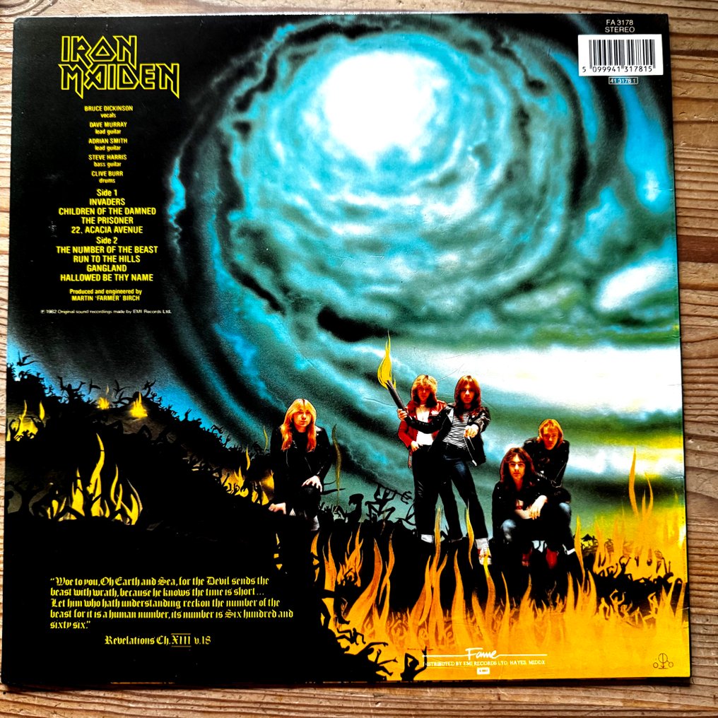 Iron Maiden - The Number Of The Beast [UK pressing] - LP - 1. Stereopressung - 1982 #1.0
