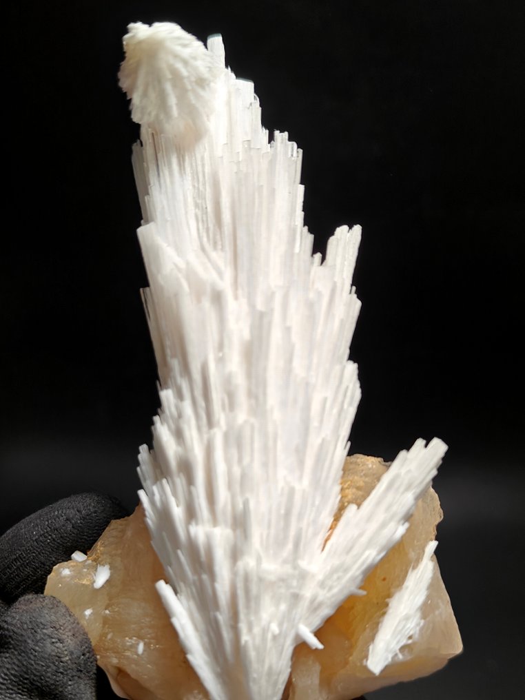 Scolecite su Stilbite Cristalli su matrice - Altezza: 13 cm - Larghezza: 9 cm- 156 g #4.3