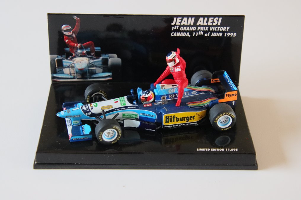 MiniChamps, Paul's Model Art 1:43 - Model car - Jean Alesi on top of Michael Schumachers Benetton B195 - First and only Grand Prix victory for Jean Alesi #1.0