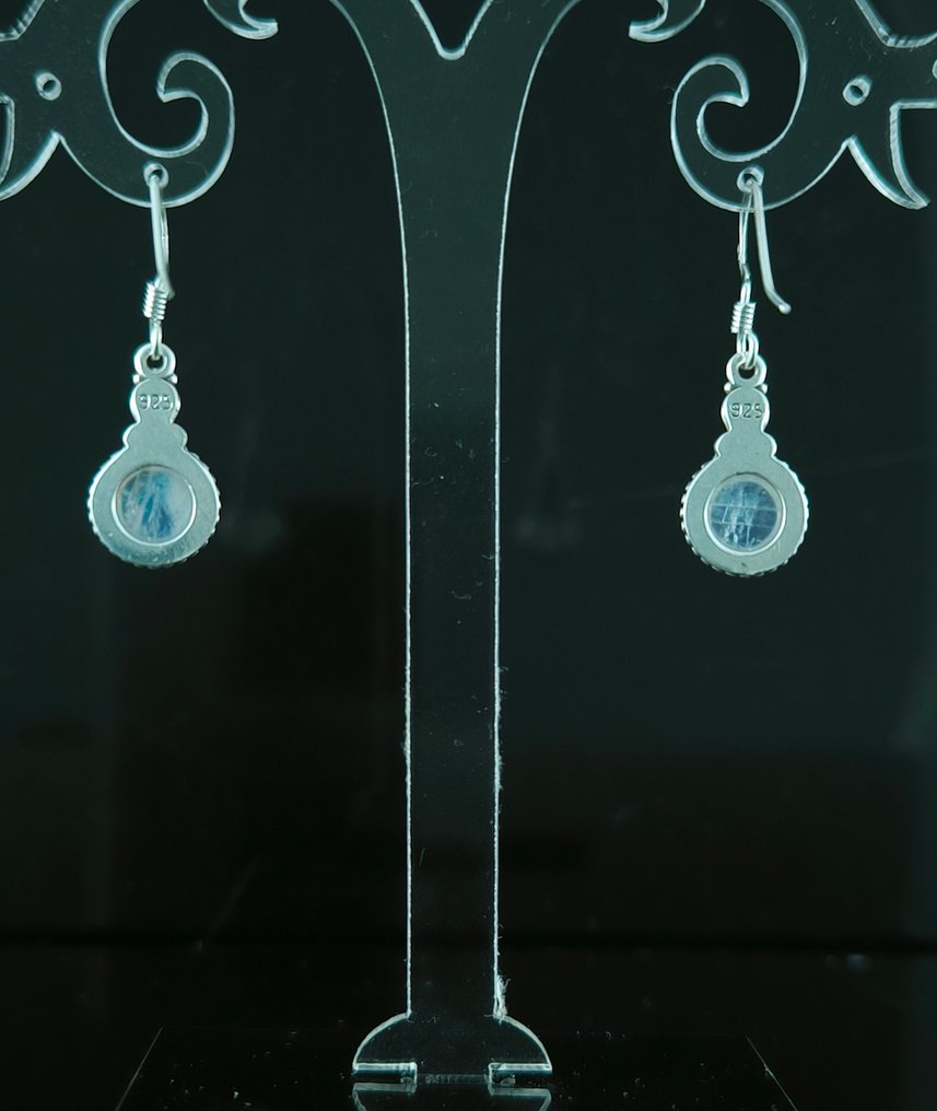 Zilver - Oorbellen - Oorbellen van maansteen #3.2