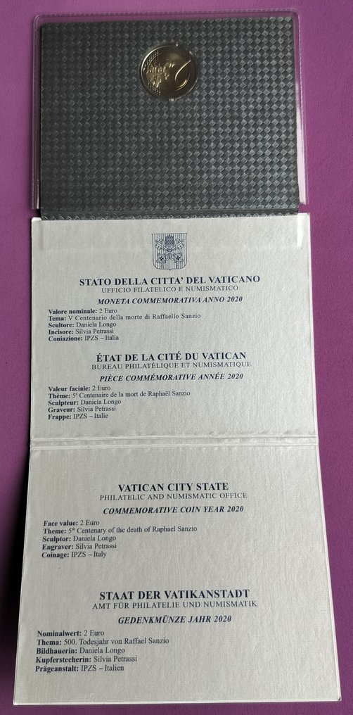 Vatican. 2 Euro 2018/2020 (5 monnaies) (No reserve price) #1.0