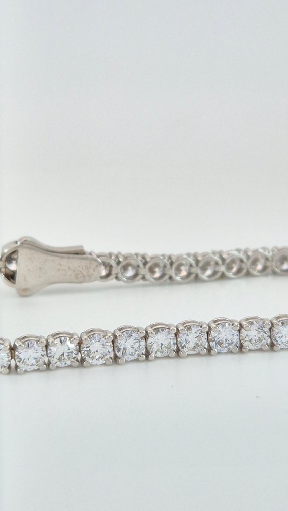 手镯 - 14K包金 白金 - 13.00ct. tw. 钻石 (实验室培育) #1.0