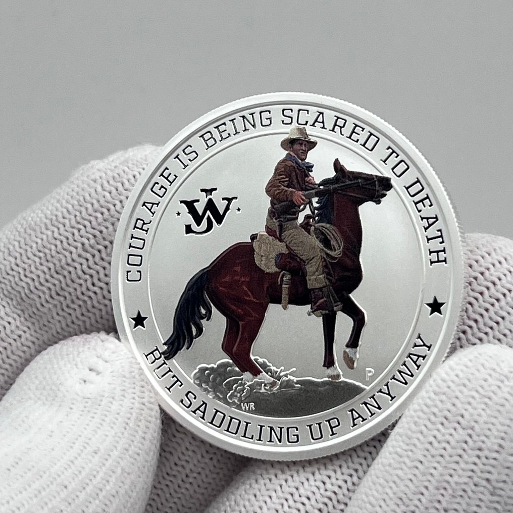 Tuvalu. 1 Dollar Tuvalu 2021 - John Wayne Silver coin 1 oz - Ag999 (Sem preço de reserva) #1.0