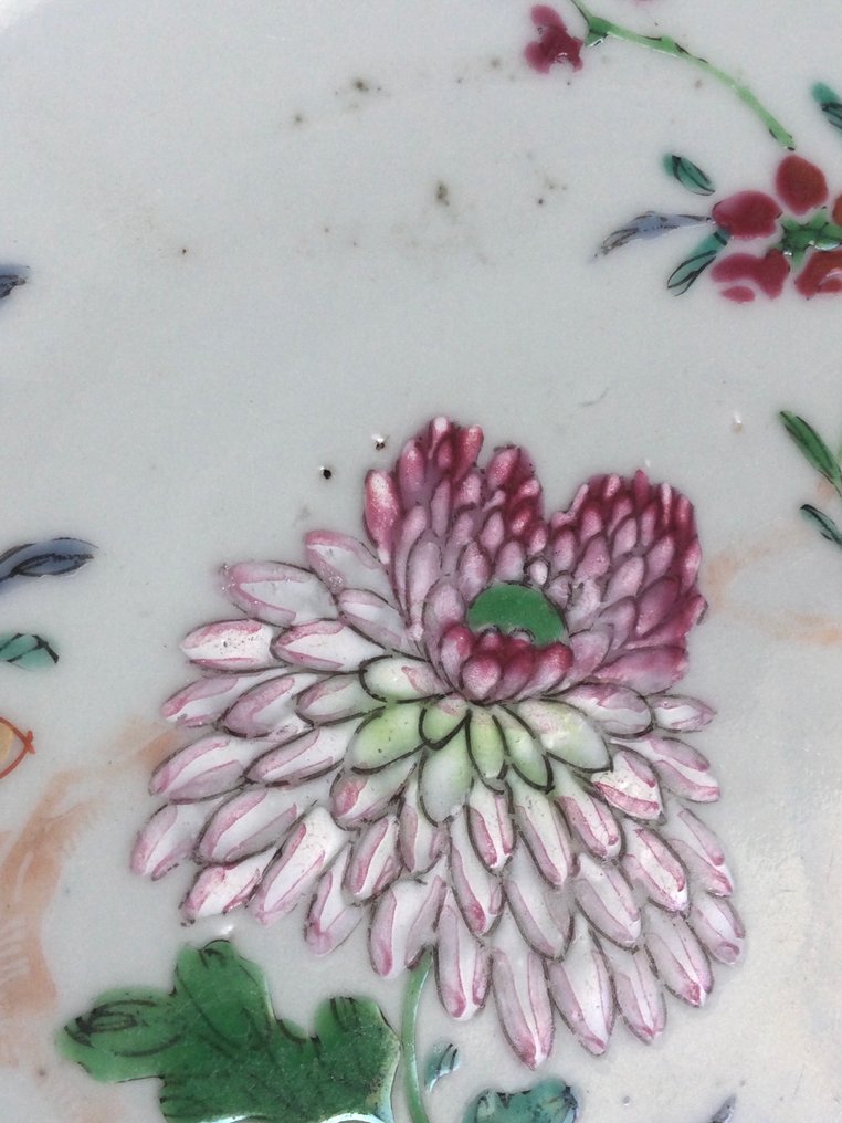 Qing Dynastie - Porseleinen bord met mooie florale beschilderingen - Μπολ - Πορσελάνη #3.2