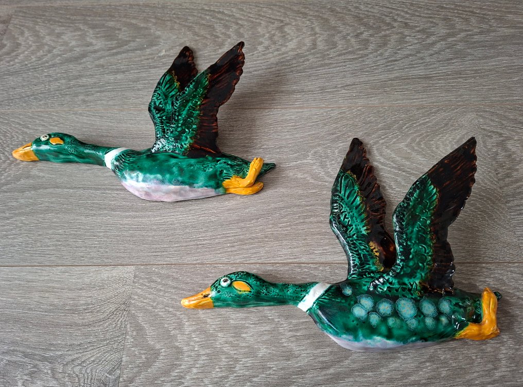 Cserép (2) - st Paul Giordano ceramic - 1960-1970 - Kacsák repülés közben - 30 cm #2.1