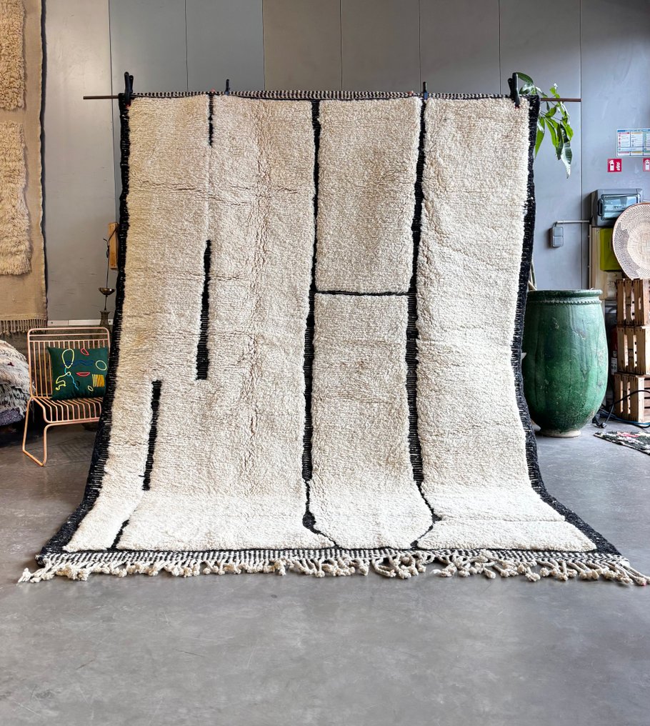 摩洛哥贝尔贝尔Beni Ourain羊毛地毯 / 免运费 - 小地毯 - 300 cm - 220 cm - 手工编织地毯 #1.0