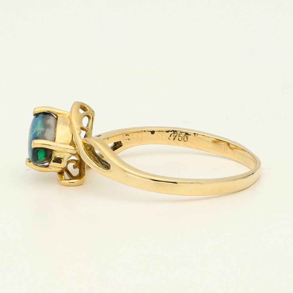 Sans prix de réserve - Bague - 18 carats Or jaune - Opaal triplet #2.1