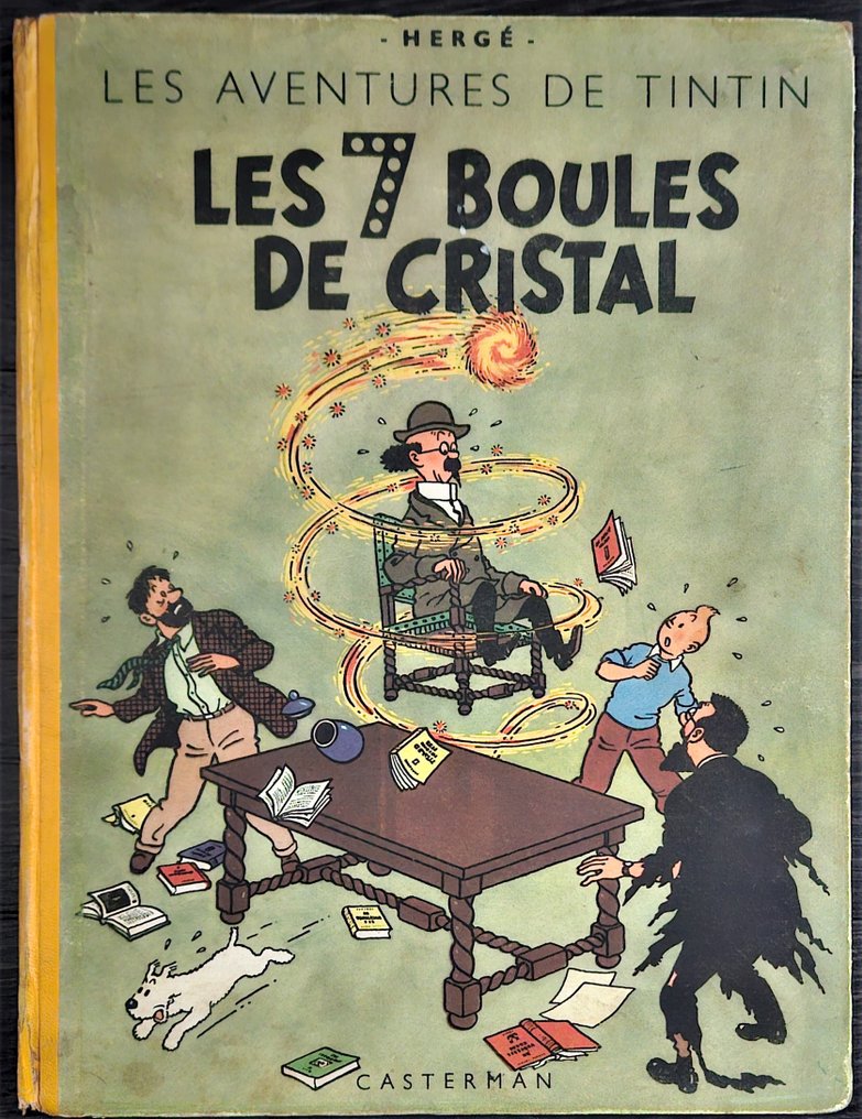 Tintin T13 - Les 7 boules de cristal B2 1948 - 1 Album - Erstausgabe #1.0