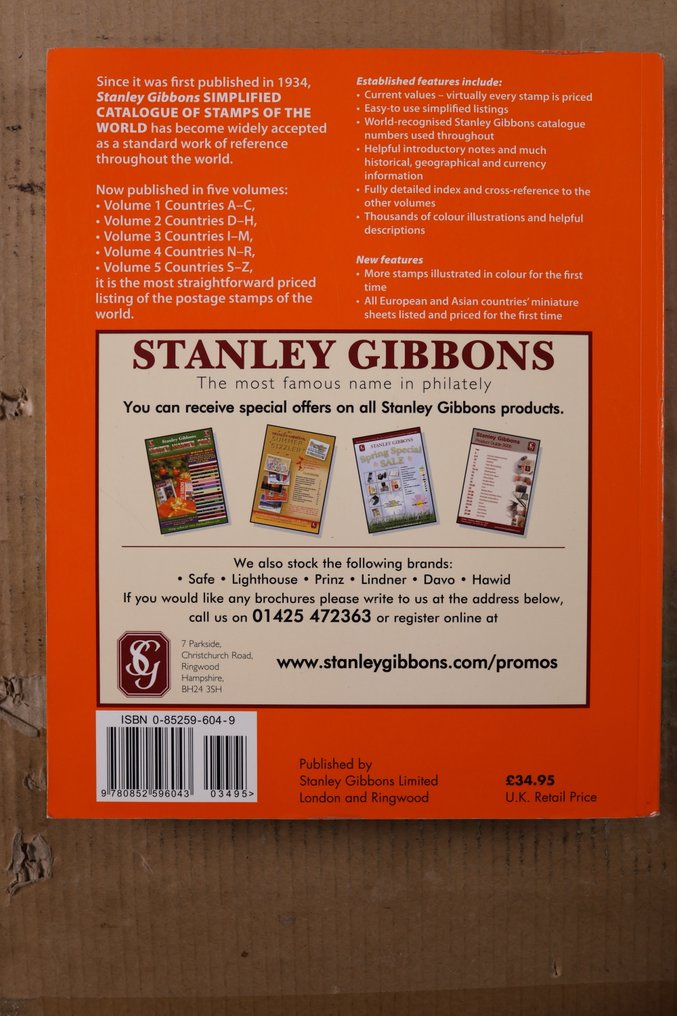 世界 2006 - 1 完整的 Stanley Gibbons 世界目录，由5个彩色部分组成 #4.3