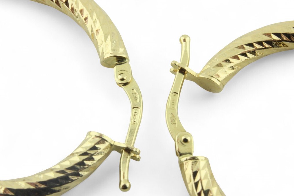 Boucles d'oreilles cerceau - 18 carats Or jaune #4.3