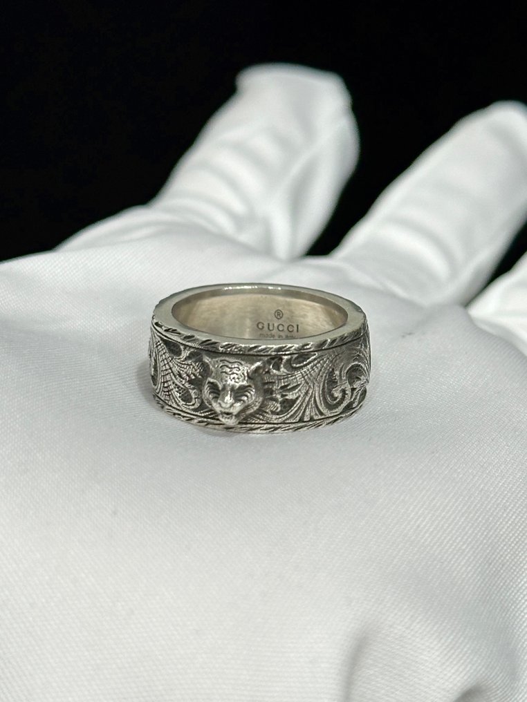 Gucci - Argento - Anello - Anello vintage con testa di tigre #1.0