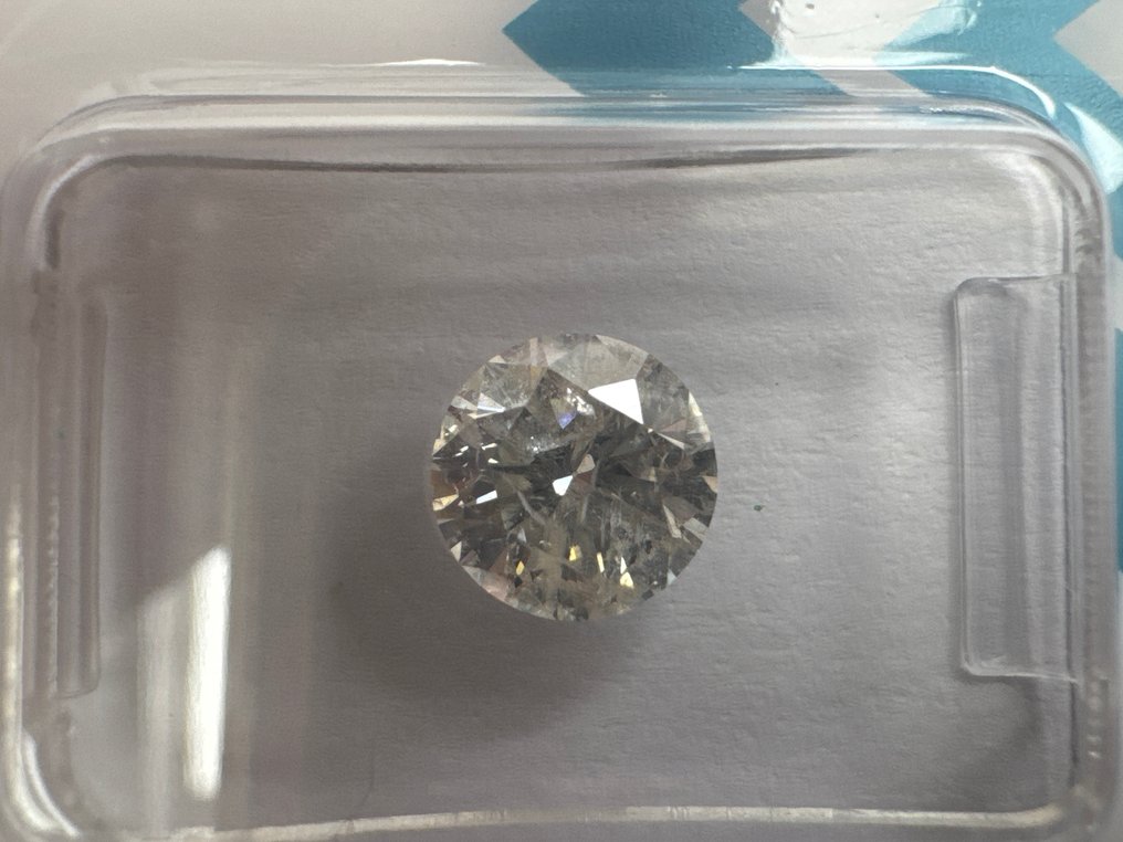 Zonder minimumprijs - 1 pcs Diamant (Natuurlijk) - 1.10 ct - Rond - H - P2 - International Gemological Institute (IGI) #1.0