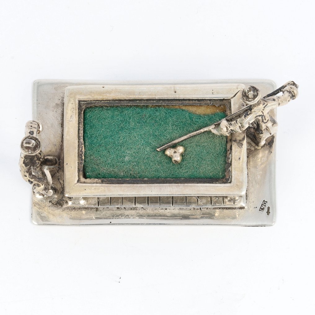 Biljarttafel - NO RESERVE - Figură în miniaturală - .833 argint #3.2