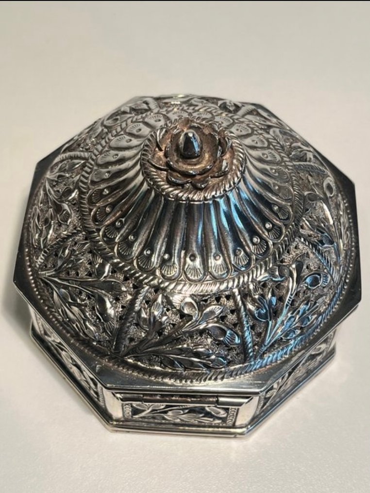 Scatola - Argento - Bukhoor islamico 263 g #1.0
