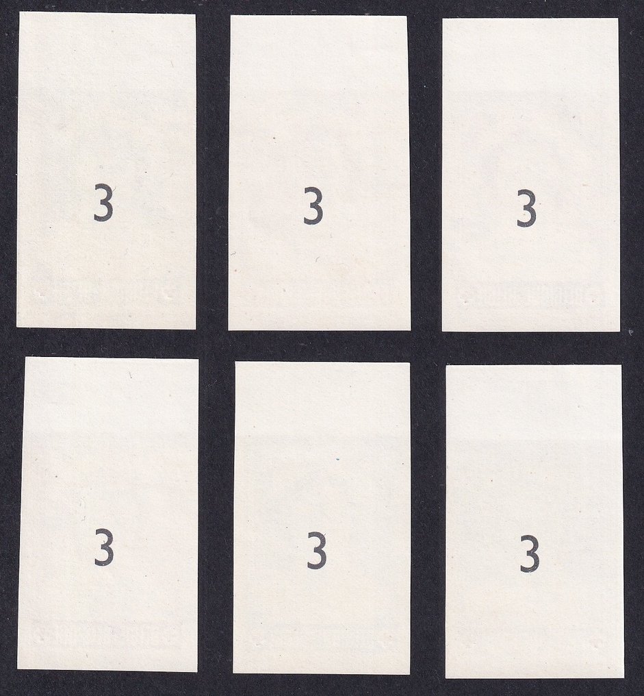 Bélgica 1953 - Série completa Prinses Joséphine Charlotte - Cruz Vermelha - com aba de folhas - tiragem de 204 - OBP 912/17 #1.0