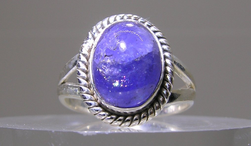 Tanzanite Ring - Height: 26.2 mm - Width: 15 mm- 4.48 g - (1) #1.0