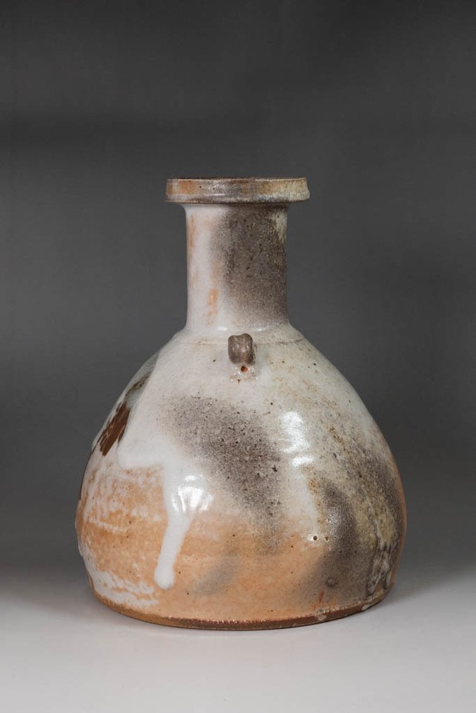 长颈瓶,镶嵌石榴图案,施信釉 - 陶瓷 - Masayuki Imai 今井政之 (b. 1930–2023) - 日本 - 昭和年代(1926-1989) #2.1