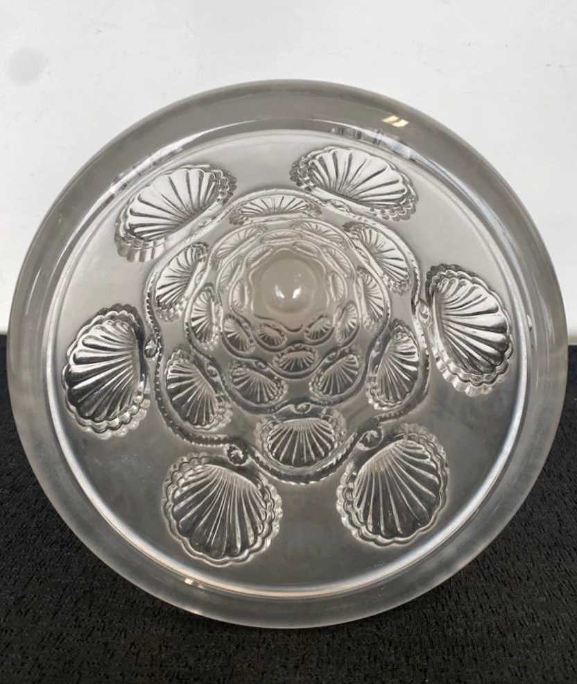 Lalique - René Lalique - Βάζο -  Κρυστάλλινο καλούπι διακόσμηση κοχύλια Αρχές 20ού αιώνα.  - Κρύσταλλο - Βάζο «Cancale» #2.1