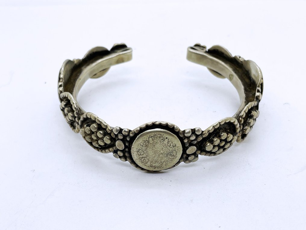 古老的貝都因手鐲，上面有盧比 - 銀 - 阿拉伯半島 - 1940年代 #1.0