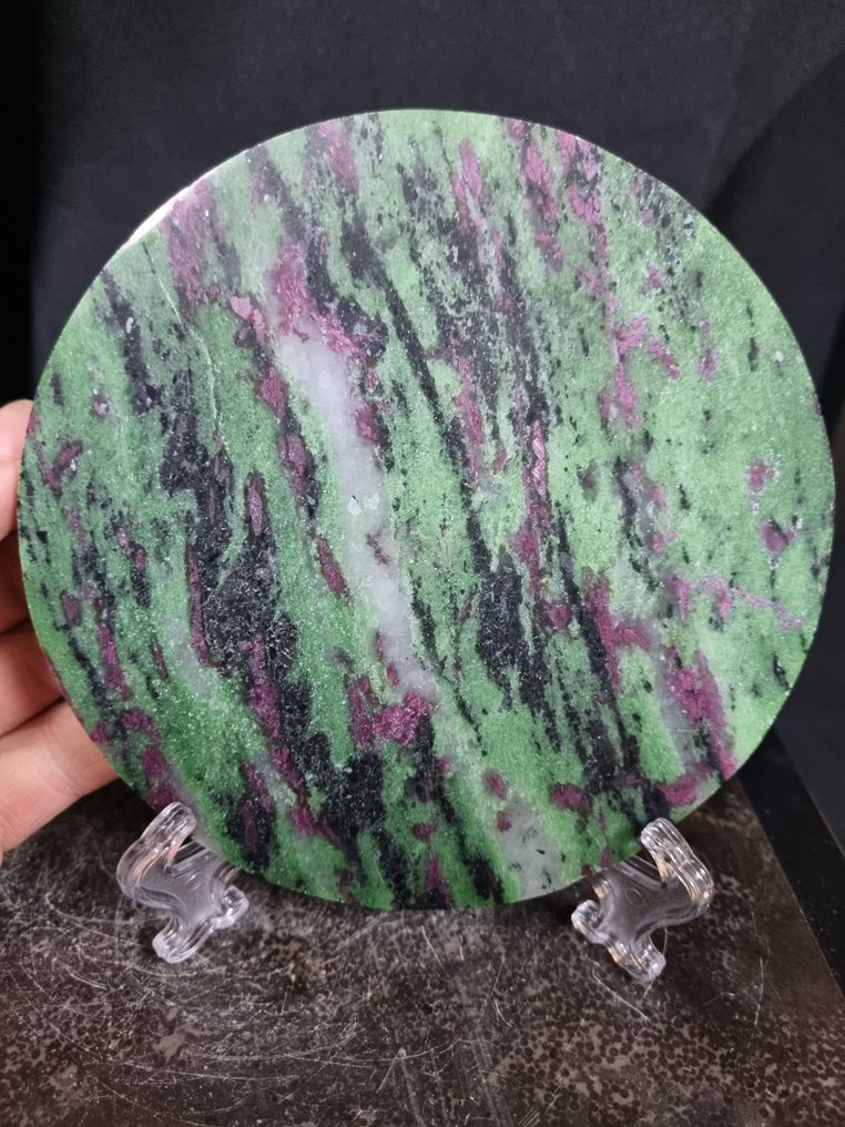 Disc mare HQ - Rubin în Zoisit - reactiv UV - Înălțime: 147 mm - Lățime: 5 mm- 310 g #1.0