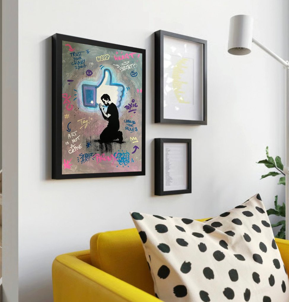 Le Yack - Like Prayer  - Hand signed - Painting and screen printing #2.1