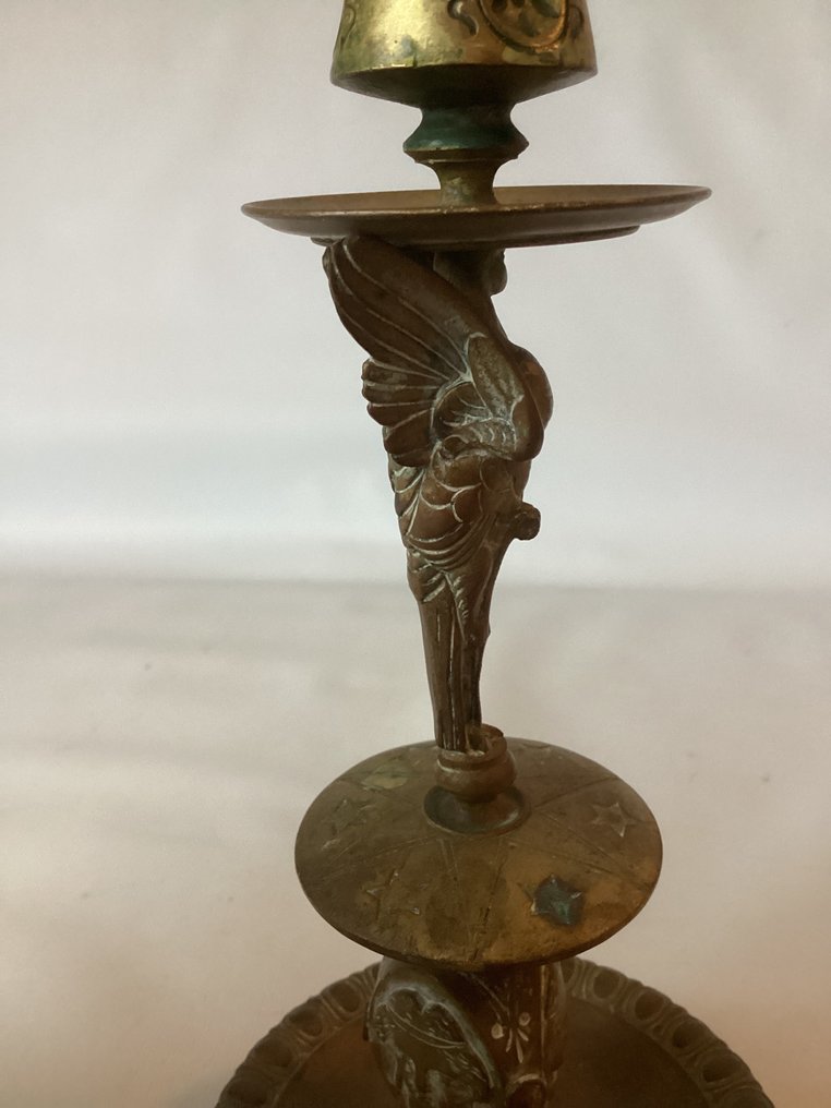Candleholder Following an ancient Roman example - Bronze, Brass - To ancient Rome #1.0