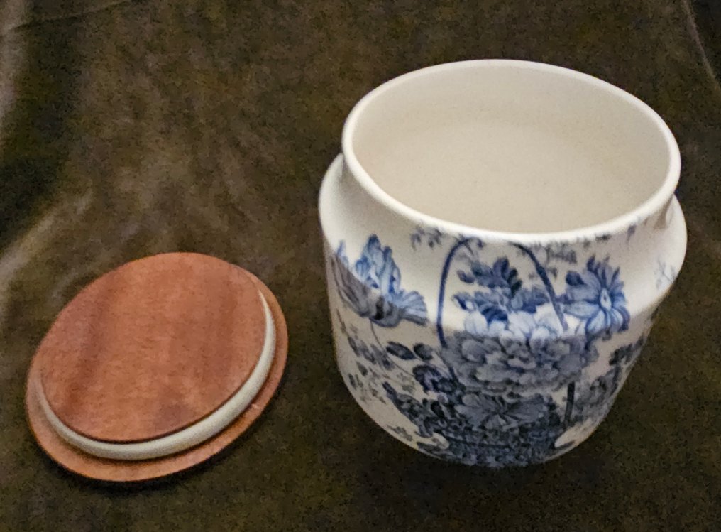 Βάζο μπισκότων - Κεραμικό, Ξύλο - Vintage κασετίνα μπισκότων #3.2