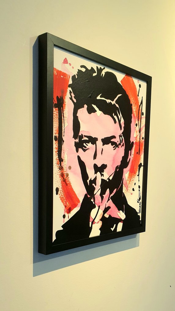 Liesens - David Bowie (handpainted on canvas) met lijst #2.1