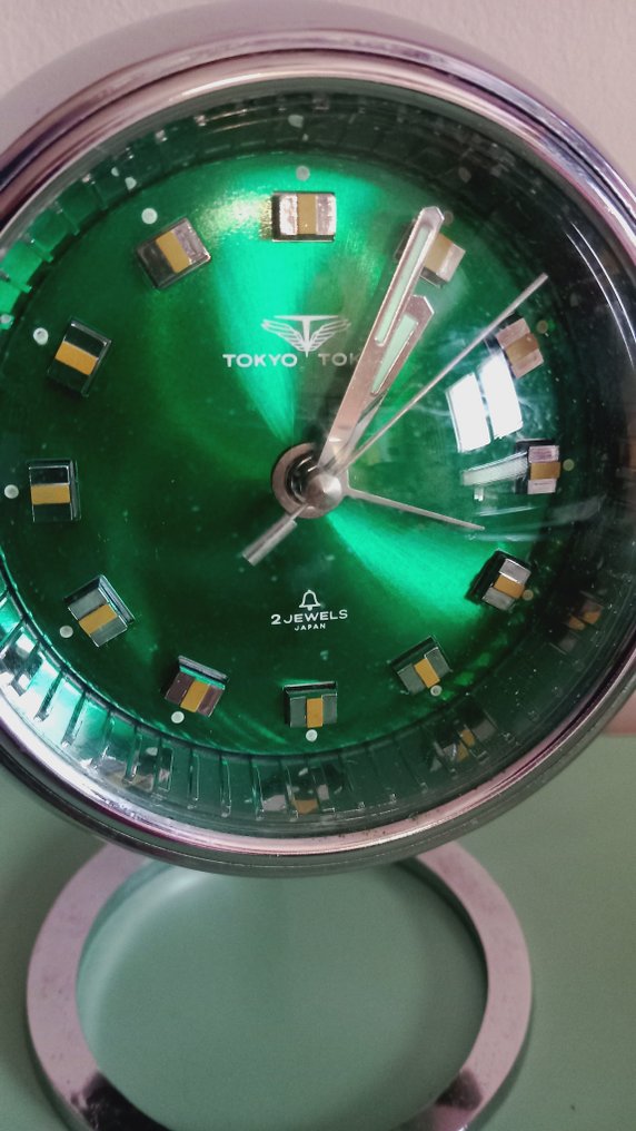 Strut clock - 2 jewels Space Age Steel - 1960-1970 - Tokyo Tokei space age #2.1