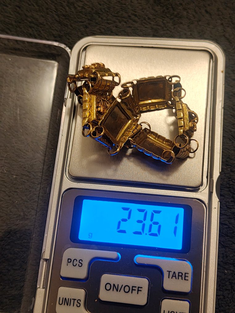 Βραχιόλι - 18 καράτια Λευκός χρυσός, Ροζ χρυσό, Κίτρινο χρυσό - Αρχαϊκός τρίχρωμος χρυσός 18K #3.2