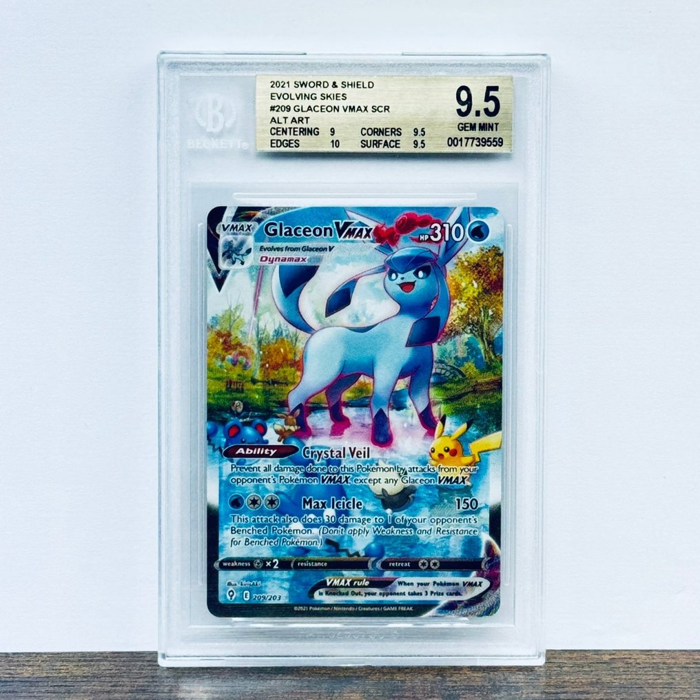 Pokémon Graded card - Glaceon Vmax Evolving Skies 209 - Pokémon - Beckett 9.5 #1.0
