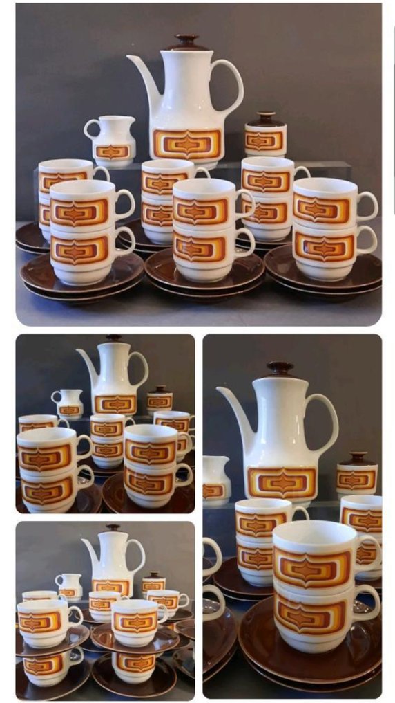 Kahvi- ja teeastiasto - Posliini - HANS THÉO BAUMANN #4.3