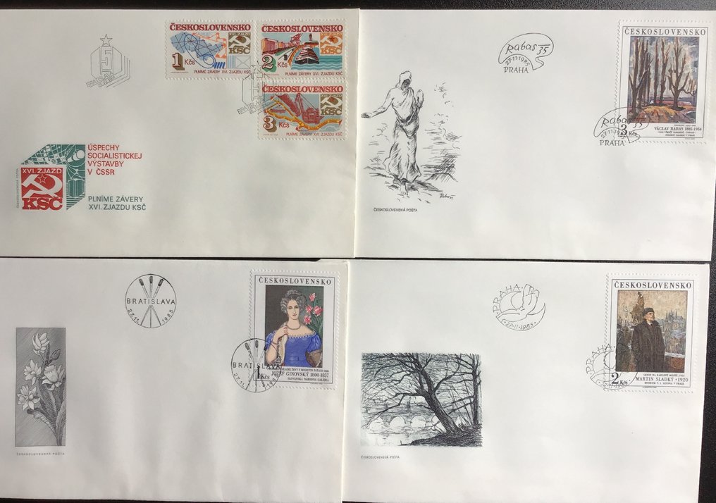 Cehoslovacia - Coperte Oficiale de Prima Zi (FDC - multe RARE, NEUTILIZATE!) #1.0