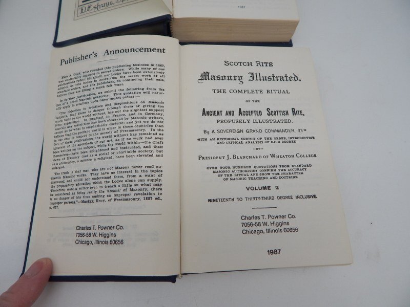 grand commander - masonic Scottisch Rite  AASR   illustrated 2 vol. complete rare - 1987 #2.1