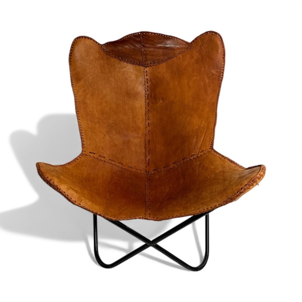 Πολυθρόνα - καρέκλα πεταλούδα - Δέρμα, Μέταλλο - καρέκλα πεταλούδα #1.0