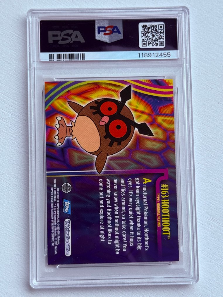 Pokémon - 1 Graded card - Hoothoot #163 Folie - PSA 5 - Various sets #2.1