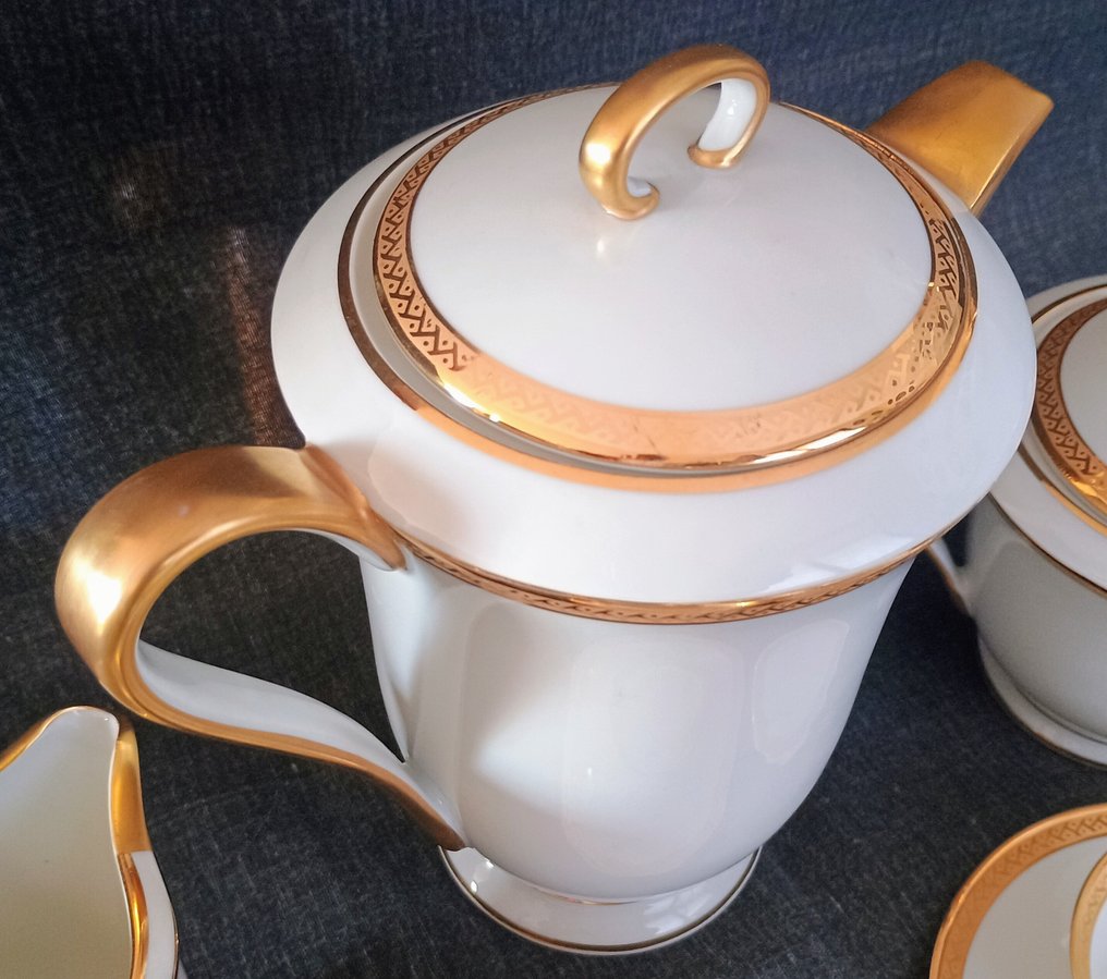 Limoges - Service à café (23) - Or 24 ct - Grec doré #2.1