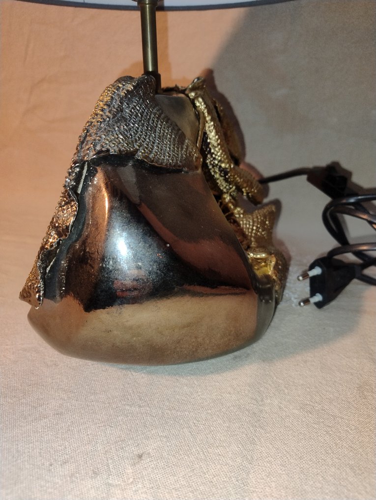 檯燈 - 青銅色, 紡織品, 金屬 - 雕塑风格的台灯 #3.2