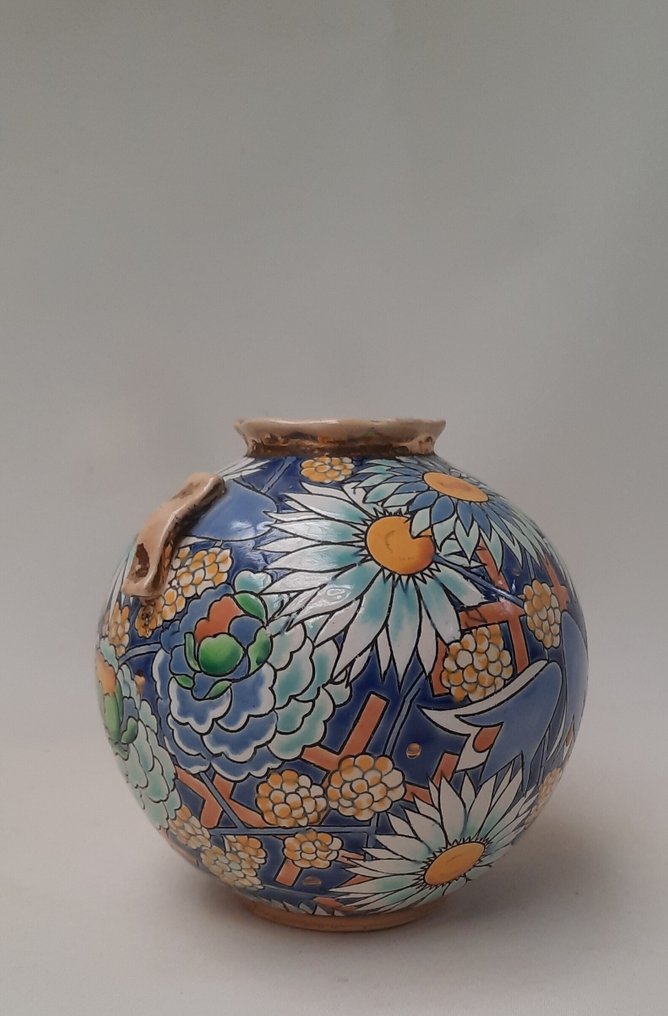 Boch Frères - Charles Catteau - Vase - D 5106 Multicolored Floral - Ceramic #2.1