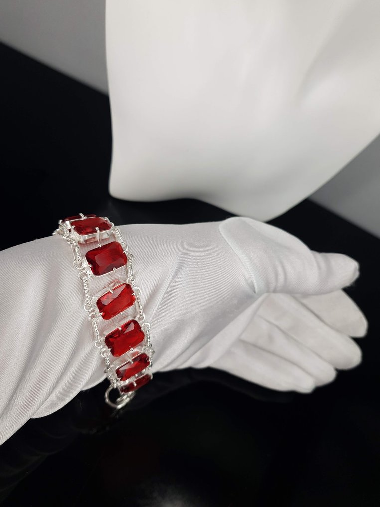 Argento, Turquoise Adjustable: 16 cm, 18 cm, 20 cm - Bracciale #4.3