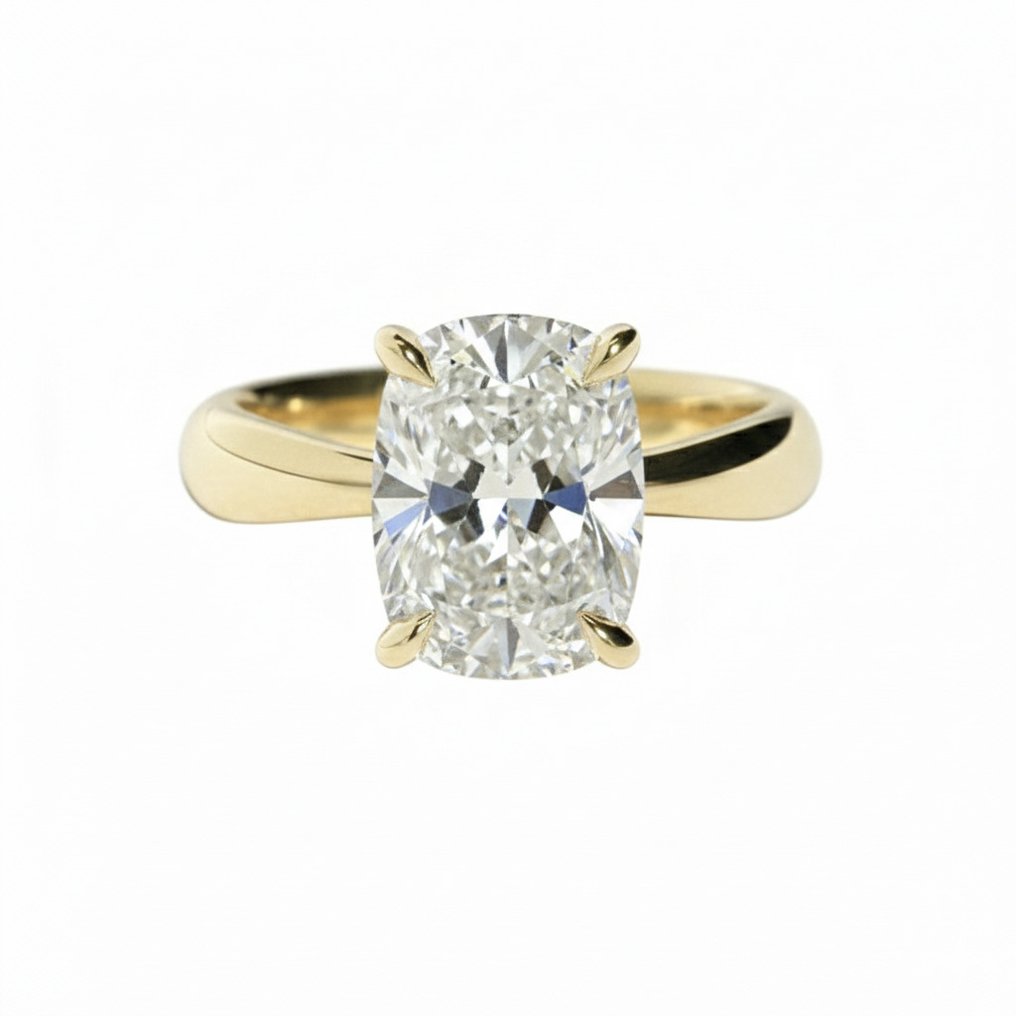 Δαχτυλίδι - 14 καράτια Κίτρινο χρυσό - 3.03ct. tw. Διαμάντι (Εργαστηριακής καλλιέργειας) #1.0