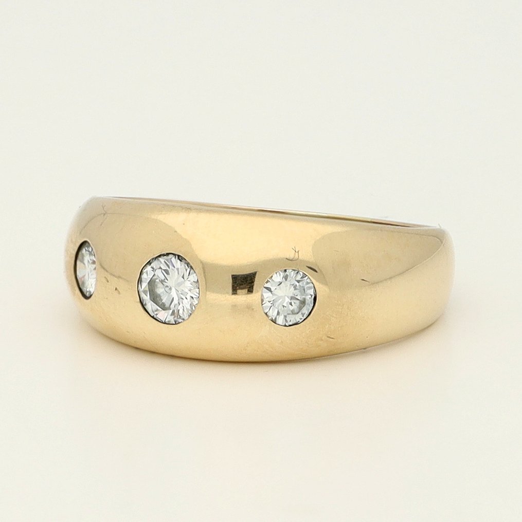 Sans prix de réserve - Bague - 14 carats Or jaune - 0.40ct. tw. Diamant (Naturelle) - Diamant #1.0