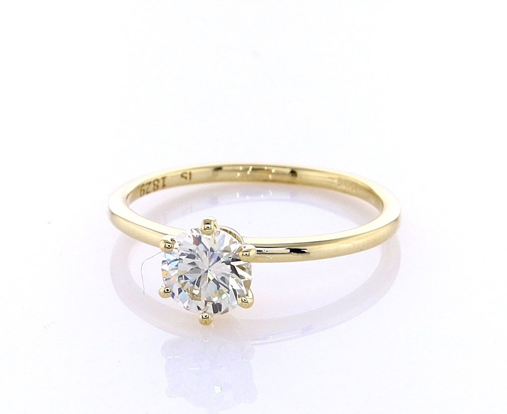 Zonder minimumprijs - Ring - 14 karaat Geel goud - 0.71ct. tw. Diamant (Natuurlijk gekleurd) #3.2