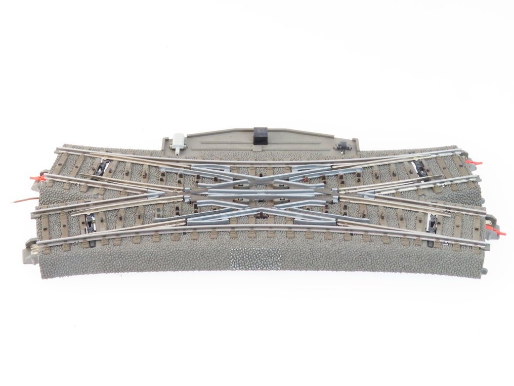Märklin H0 - 24620 - Model train tracks (1) - English crossover with electric drive, digital decoder and lighting, C-rail #3.2