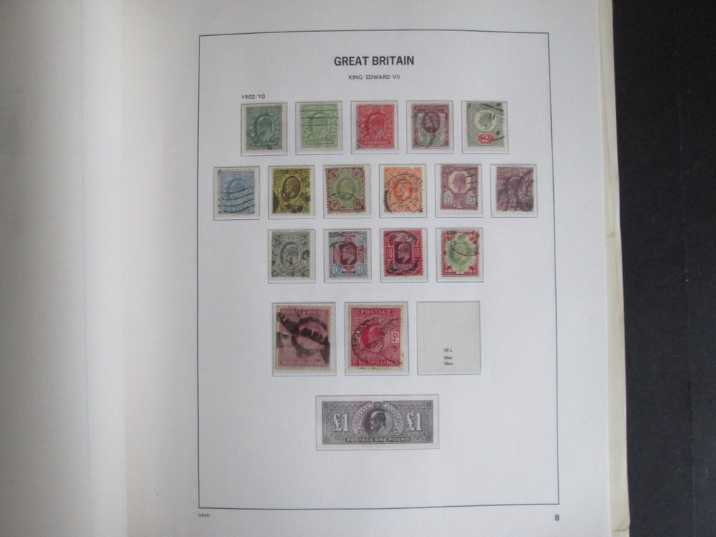 大不列顛  - 爱德华七世国王 1902 已盖章 #1.0